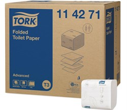 Туалетная бумага листовая для диспенсеров Tork Advanced Т3 (114271) - фото 10211