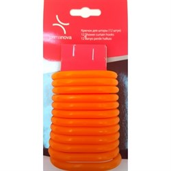 Кольца пластиковые для штор -12 шт (оранжевые) - фото 19422