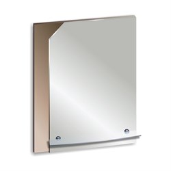 Зеркало комбинированное с тонированным зеркалом 53х68 см + полка 50 см - фото 21174