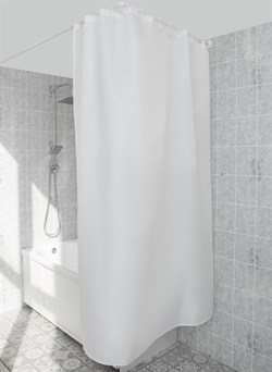 Штора для ванной 180х200 (PREMIUM) полиэстер белый - фото 22993