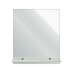 Зеркало прямоугольное 50x60 см + полка 50 см - фото 23641