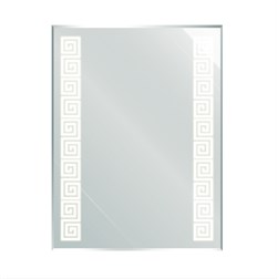 Зеркало с внутренней подсветкой пескоструйным орнаментом 60х80 см - фото 23658