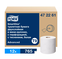 Туалетная бумага в мини-рулонах Tork T9 (472261) - фото 27726