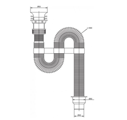 Гофросифон Kopfgescheit VIRPlast 311 1-1/4"х40/50 мм - фото 27800