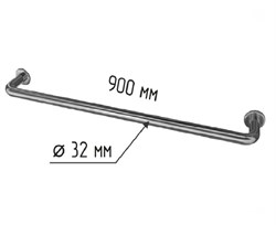 Поручень прямой настенный 900мм Ø 32 мм - фото 29312