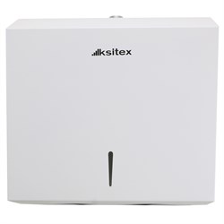 Диспенсер листовых полотенец Ksitex TH-5825 MW металлический БЕЛЫЙ - фото 29870