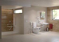 Поручень полукруглый для людей с ограниченными возможностями 600мм.  Белый - фото 31239