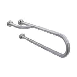 Поручень полукруглый левый неподвижный с тремя точками опоры, матовый. - фото 31260