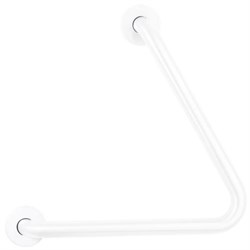 Поручень угловой 60? с двумя точками опоры белый 15069.W - фото 31268