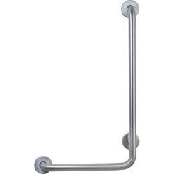 Поручень угловой левый  для людей с ограниченными возможностями, матовый. - фото 31275