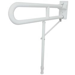 Поручень откидной 800 мм усиленный со специальной ножкой-креплением к полу с нейл. покрытием, шт - фото 31294