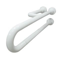 Поручень полукруглый неподвижный с тремя точками опоры 600 мм алюминий покрытый нейлоном - фото 31296