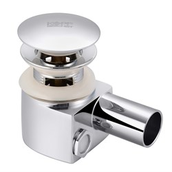 Сифон хромированный для раковины с внешним и внутренним переливом и донным клапаном KG-A100 - фото 31753