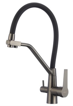 Смеситель для кухни с фильтром для питьевой воды из латуни?графит ) - фото 32611