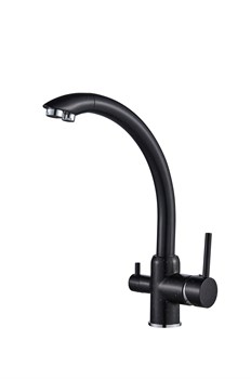 Смеситель для кухни с подключением фильтра питьевой воды D159315-5A,  чёрный - фото 32661