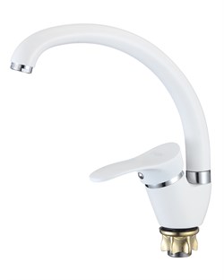 Смеситель для кухни D150405-C,  белый, матовый - фото 32737