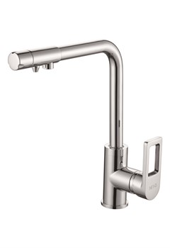 Смеситель для кухни с подключением к фильтру с питьевой водой, переключатель фильтра на изливе   D159308,  хром - фото 32793