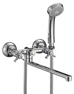 Смеситель для ванны с плоским изливом D143807-F,  хром - фото 32799