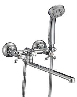 Смеситель для ванны с плоским изливом D143810-F,  хром - фото 32800