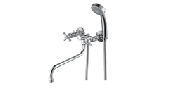 Смеситель для ванны с круглым изливом D143807,  хром - фото 32802