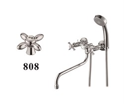 Смеситель для ванны с круглым изливом D143808,  хром - фото 32803