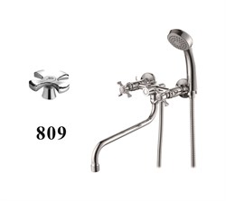 Смеситель для ванны с круглым изливом D143809,  хром - фото 32804