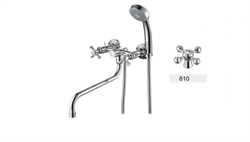 Смеситель для ванны с круглым изливом D143810,  хром - фото 32805