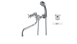 Смеситель для ванны с круглым изливом D143811,  хром - фото 32806