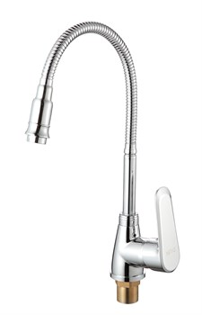 Смеситель для кухни с гибким изливом D150362-Q,  хром - фото 32837