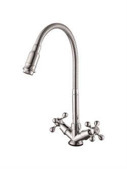 Смеситель для кухни с гибким поворотным изливом  D151810-Q,  хром - фото 32849