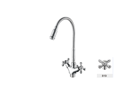 Смеситель для кухни  с гибким поворотным изливом  D153819-Q,  хром - фото 32854