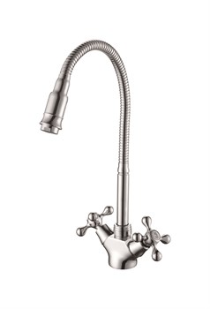 Смеситель для кухни  с гибким поворотным изливом  D156810-Q,  хром - фото 32856