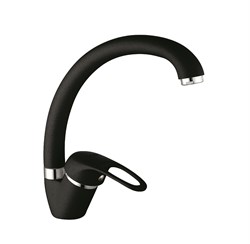 Смеситель для кухни с  поворотным изливом  D150409-A,  чёрный, матовый - фото 32876