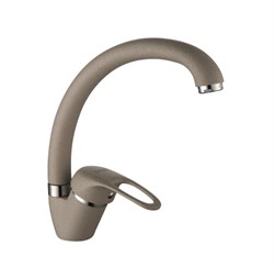 Смеситель для кухни с  поворотным изливом  D150409-W,  светло-бежевый, матовый - фото 32879