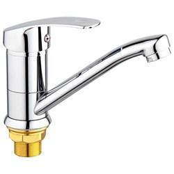 Смеситель для раковины/кухни с поворотным изливом D151401-1,  хром - фото 32908