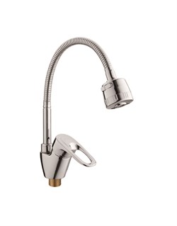 Смеситель для кухни с гибким изливом D150404-T,  хром - фото 32940