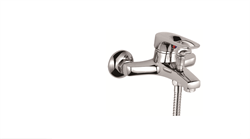 Смеситель для ванны с коротким изливом  D130628,  хром - фото 33028