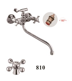 Смеситель для ванны с круглым изливом D147810,  хром - фото 33180