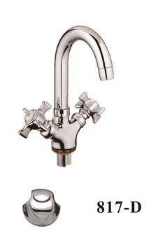 Смеситель для раковины/кухни с поворотным изливом  D153817-D,  хром - фото 33216