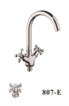 Смеситель для кухни  с поворотным изливом  D153807-E,  хром - фото 33217