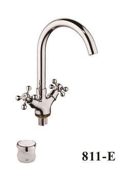 Смеситель для кухни  с поворотным изливом  D153811-E,  хром - фото 33220