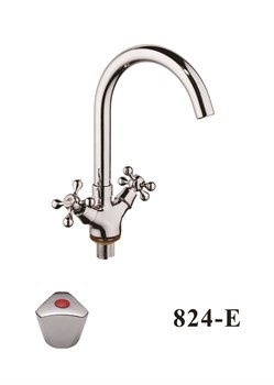 Смеситель для кухни  с поворотным изливом  D153824-E,  хром - фото 33222