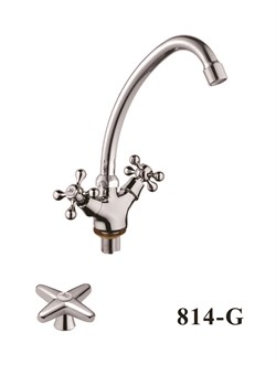 Смеситель для кухни  с поворотным изливом  D153814-G,  хром - фото 33226