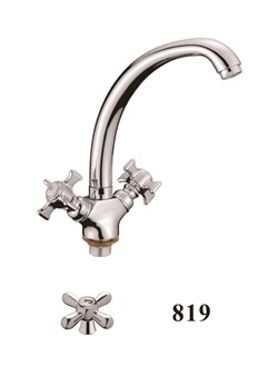 Смеситель для кухни  с поворотным изливом D156819,  хром - фото 33246