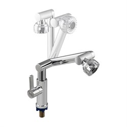 Кран на одну воду, гибкий излив с двухрежимным аэратором, металлокерамика, черного цвета, из высокопрочного пластика АБС - фото 34028