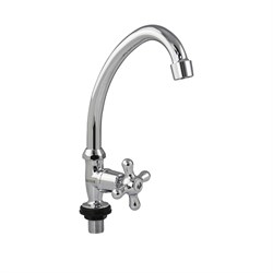 Смеситель кухонный с гибким изливом, металлокерамика - фото 35725