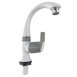 Кран на одну воду, металлокерамика, серый, из высокопрочного пластика АБС - фото 38926