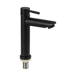 Кран на одну воду, литой корпус из нержавеющей стали, цвет ЧЕРНЫЙ - фото 39000