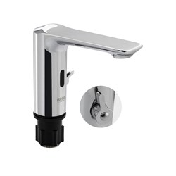 Смеситель сенсорный для раковины, с регулировкой температуры воды на корпусе, латунный корпус, цвет ХРОМ. - фото 39051