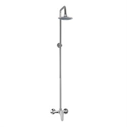 Смеситель в душевую кабину с жестким изливом, шаровый с лейкой тропический душ - фото 39165